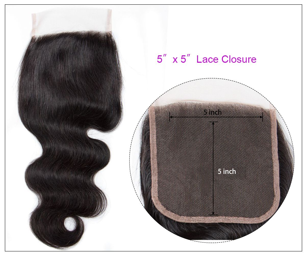 Body Wave 3 Bundles With 5x5 Closure