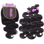 Body Wave 4 Bundles With 6×6 Lace Closure