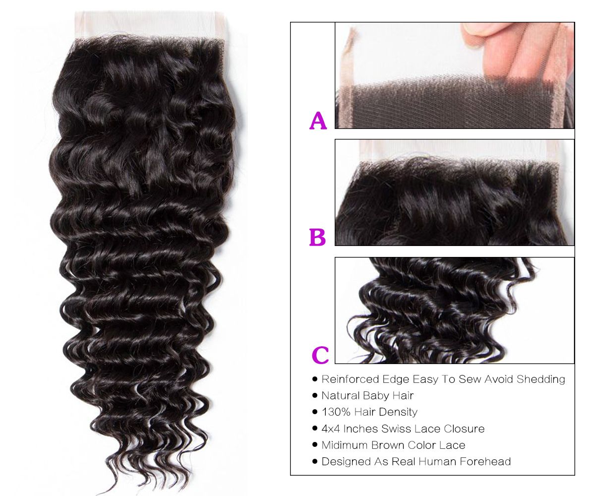 Deep wave 6x6 Lace Closure
