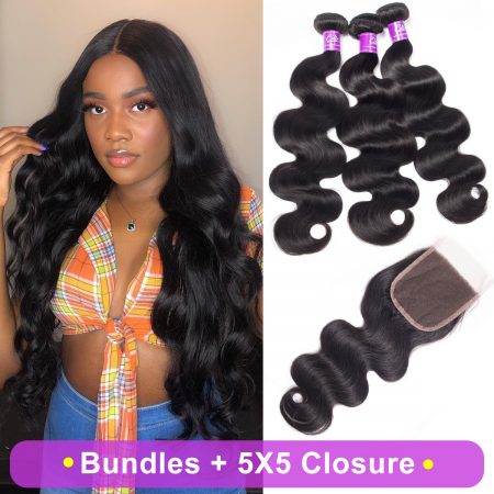 Body Wave 3 Bundles With 5x5 Closure