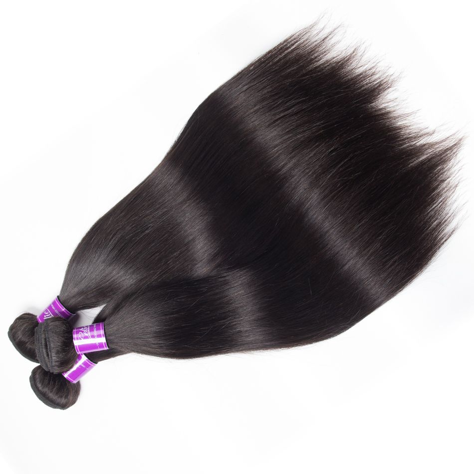 Straight Hair 4 Bundles With 6x6 Lace Closure