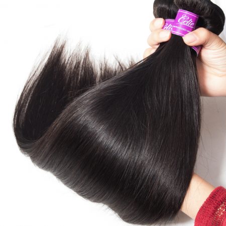 Straight Hair 3 Bundles With 6x6 Lace Closure