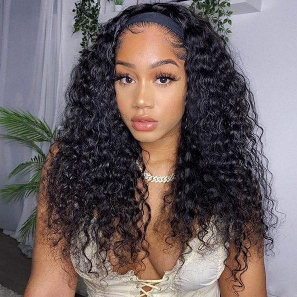 headband deep wave wig