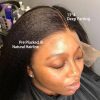 kinky straight lace front wig