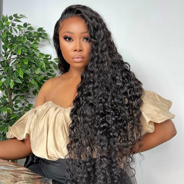 13×4 water wave lace front wig