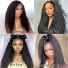 kinky straight lace front wig