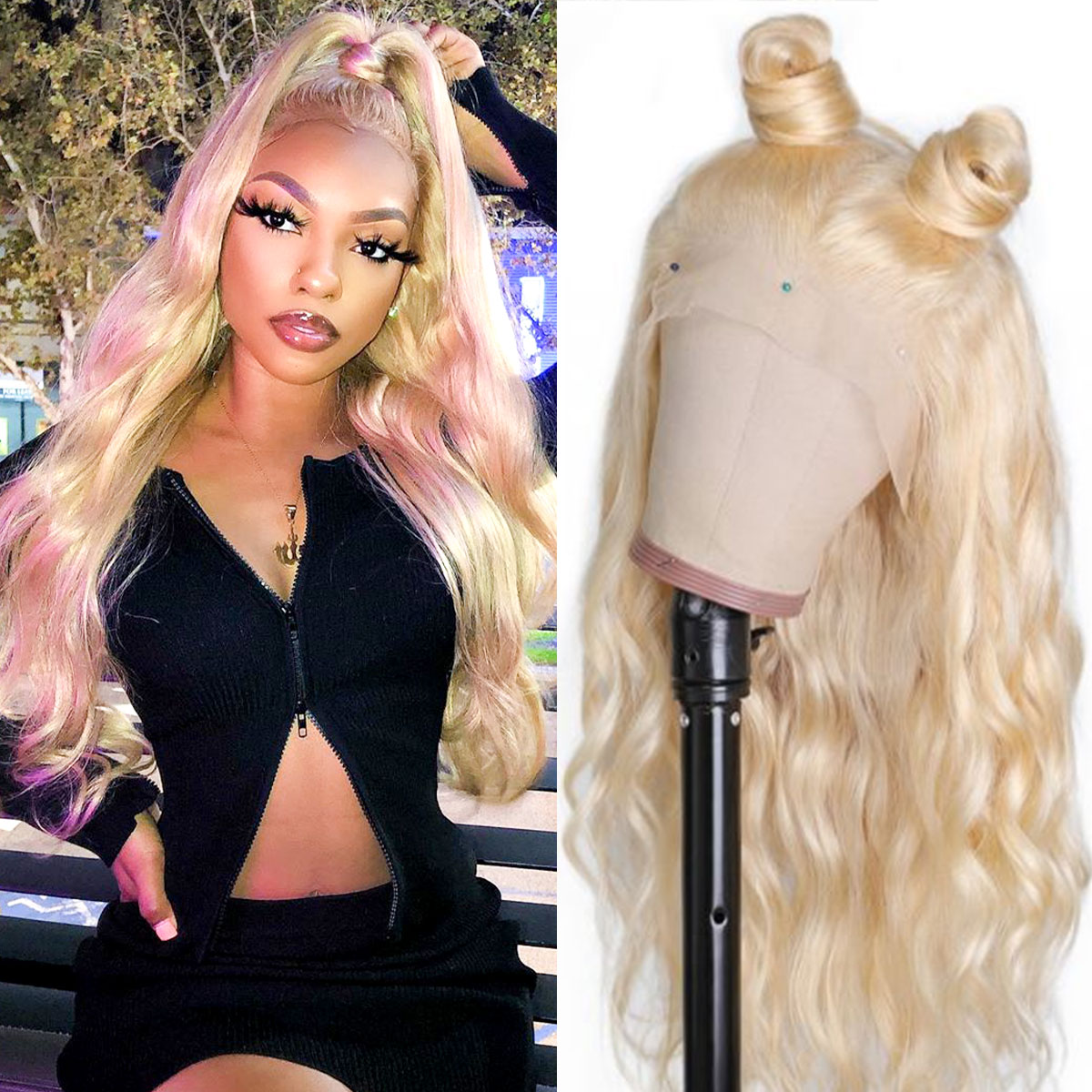 180% Density 613 Brazilian Body Wave Lace Front Wig