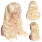 Blonde body wave lace front wig
