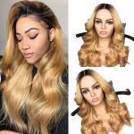 honey blonde body wave wig