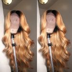 honey blonde body wave wig