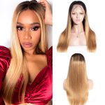 ombre straight lace front wig