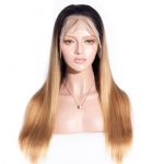 ombre straight lace front wig