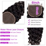 water wave Hair 3 Bundles With 6×6 Lace Closure