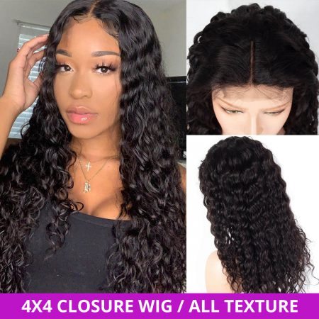 4x4 closure wig all texture