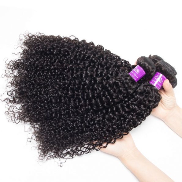 Curly Hair 3 Bundles With Closure