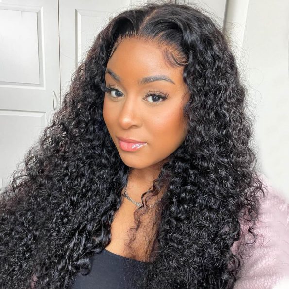 5×5 hd curly closure wig