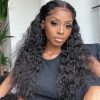5×5 6×6 water wave lace front wig