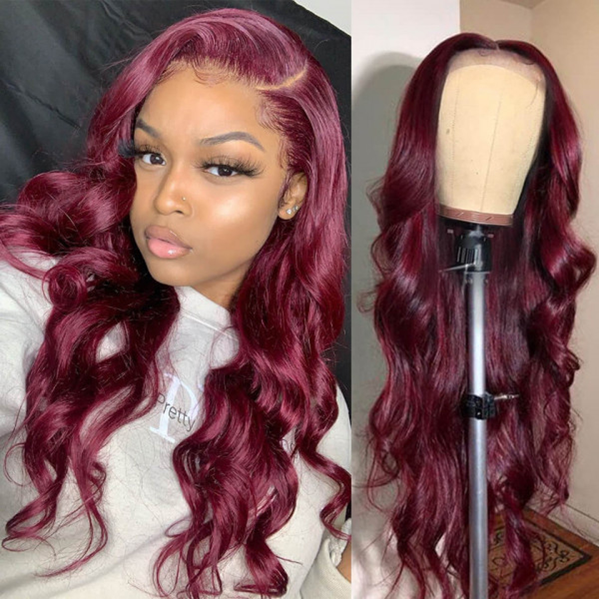 99J Body Wave 5x5 Lace Closure Wigs