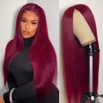 99j burgundy lace front wig
