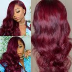 99j burgundy lace front wig