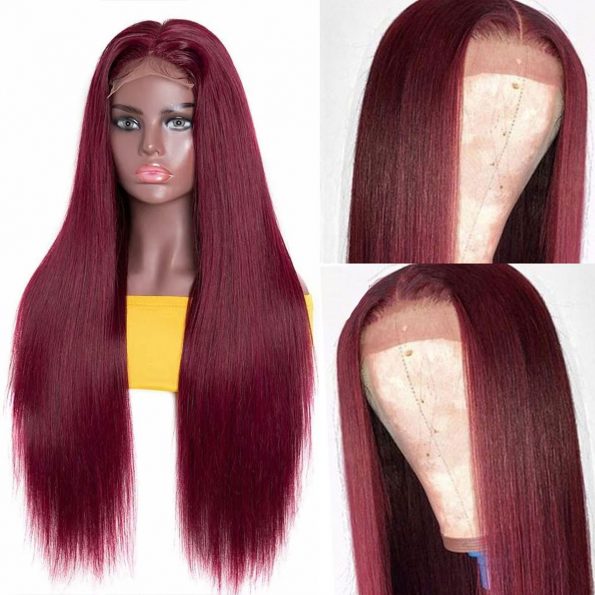 99J Straight 5×5 Lace Closure Wigs
