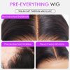 9×6 straight glueless wig