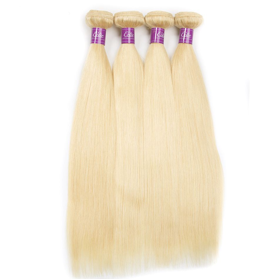 Blonde 613 Color Straight hair bundles