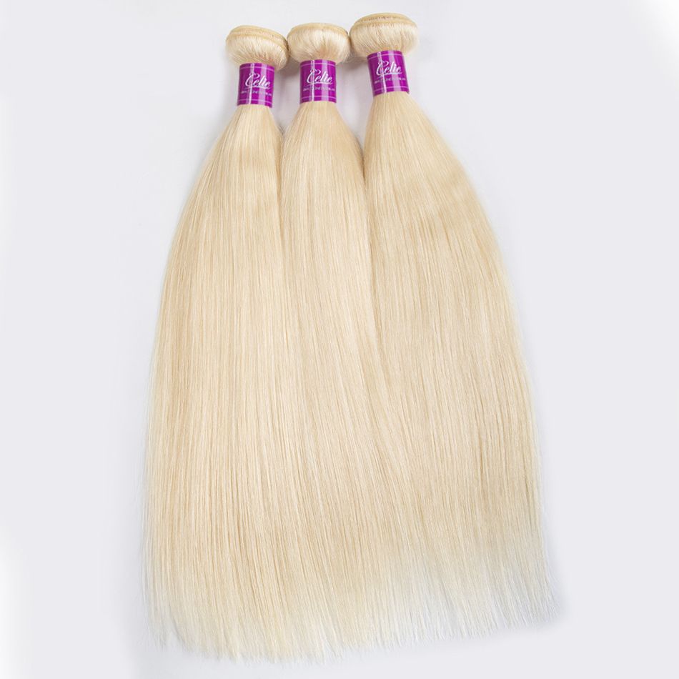 Blonde 613 Color Straight hair bundles