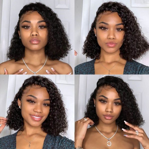 Curly Bob Lace Front Wig (3)