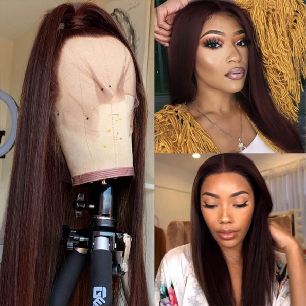 Dark brown lace front wig (4)