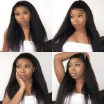 kinky straight lace front wig