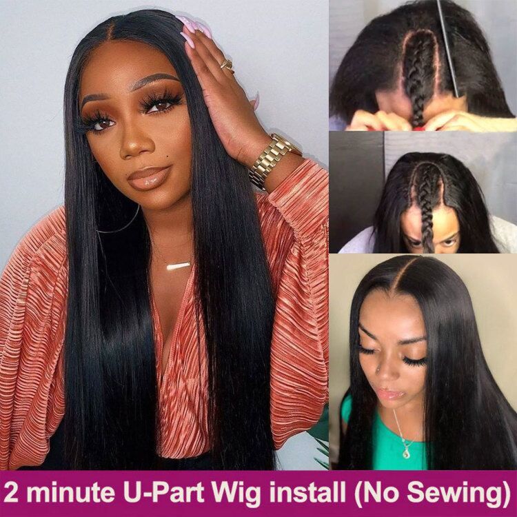 Brazilian Straight Hair U Part Wig | Celie Hair Brazilian Straight Hair U Part Wig | Celie Hair