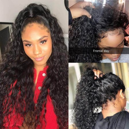 Water Wave Human Hair 360 lace wigs