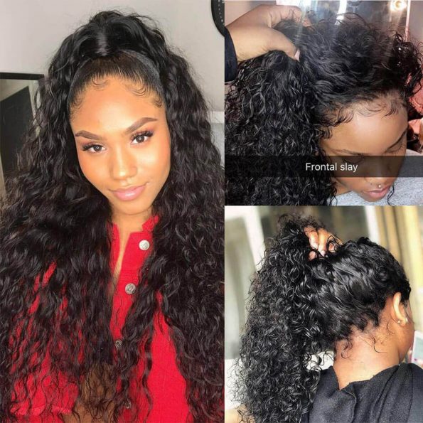 Water Wave Human Hair 360 lace wigs
