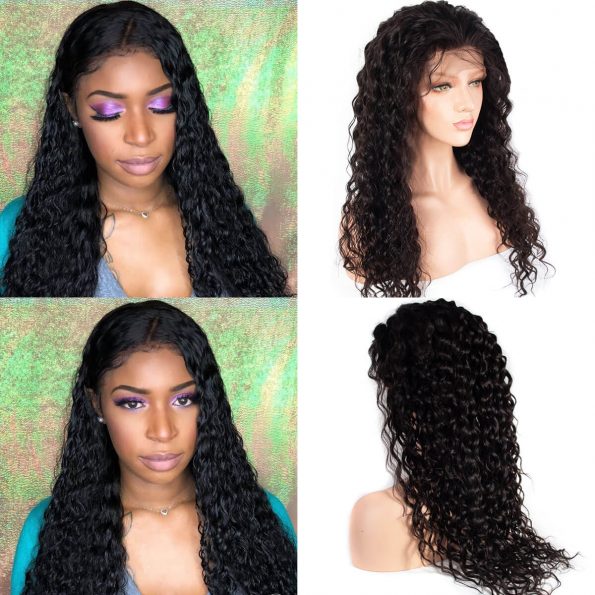 Water Wave Human Hair 360 lace wigs