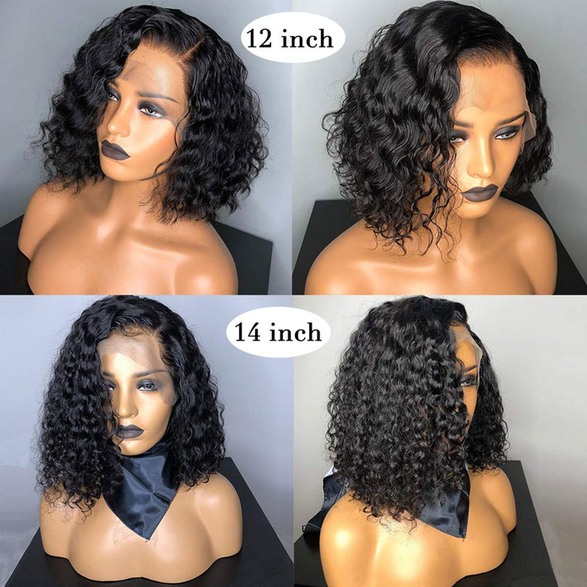 Water wave short cut wig