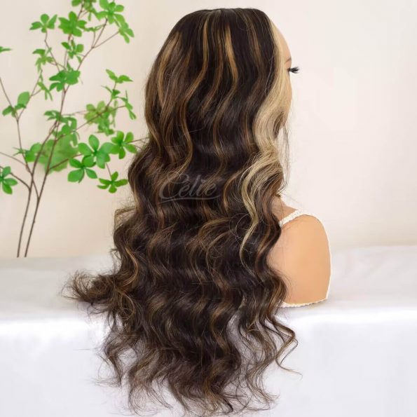 balayage highlight body wave glueless wig (1)