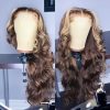 balayage highlight glueless wig