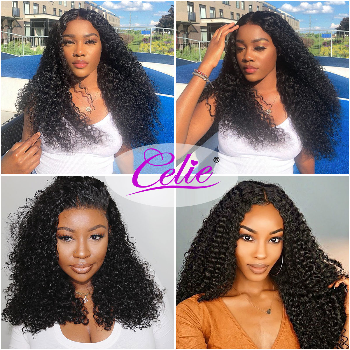 celie curly hair 6x6 lace wigs