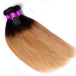 honey blonde ombre color straight hair