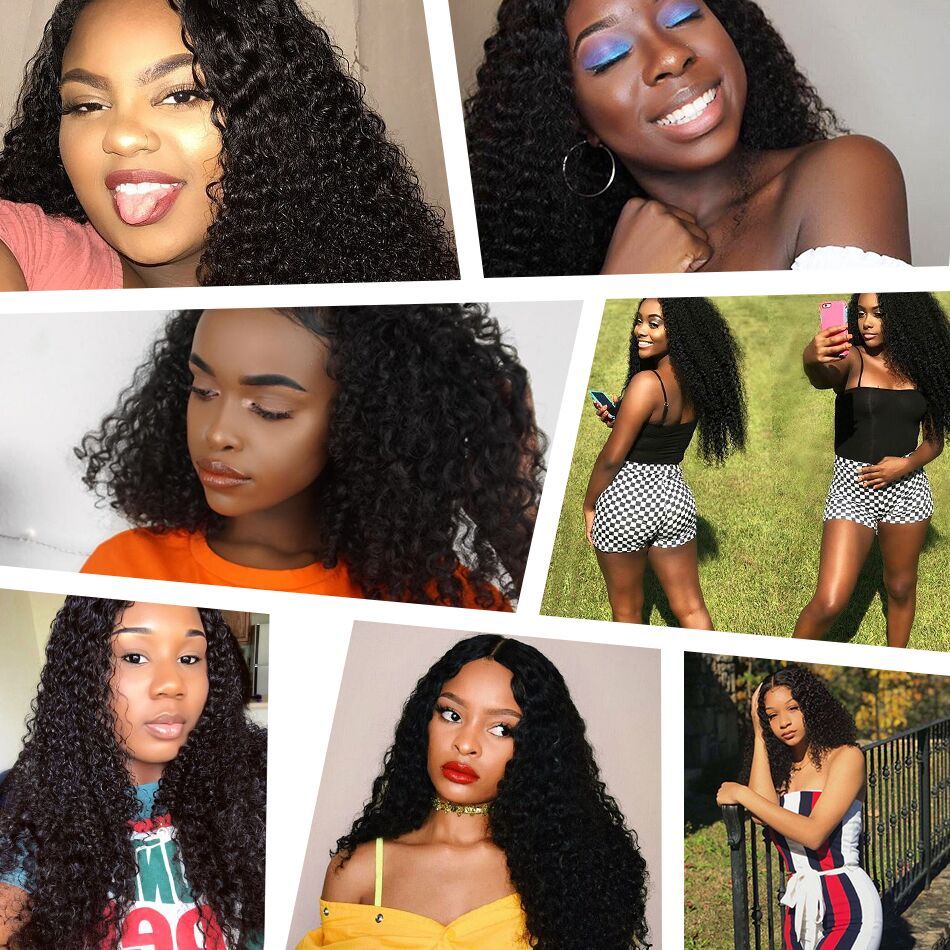 Curly Hair 4 Bundles With Closure