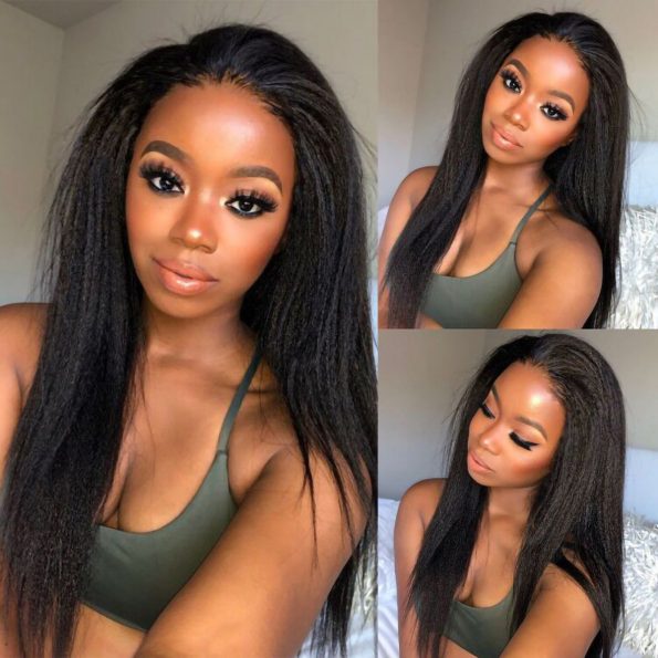 celie hair kinky straight 360 lace wigs