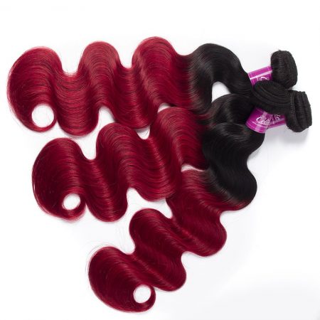 celie hair ombre body wave 1B red
