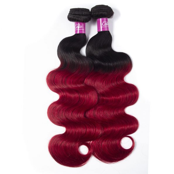 celie hair ombre body wave 1B red