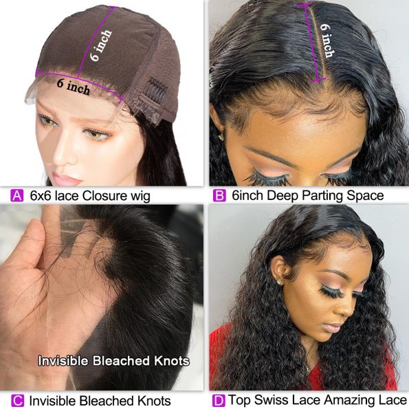 celie water wave 6×6 lace wigs