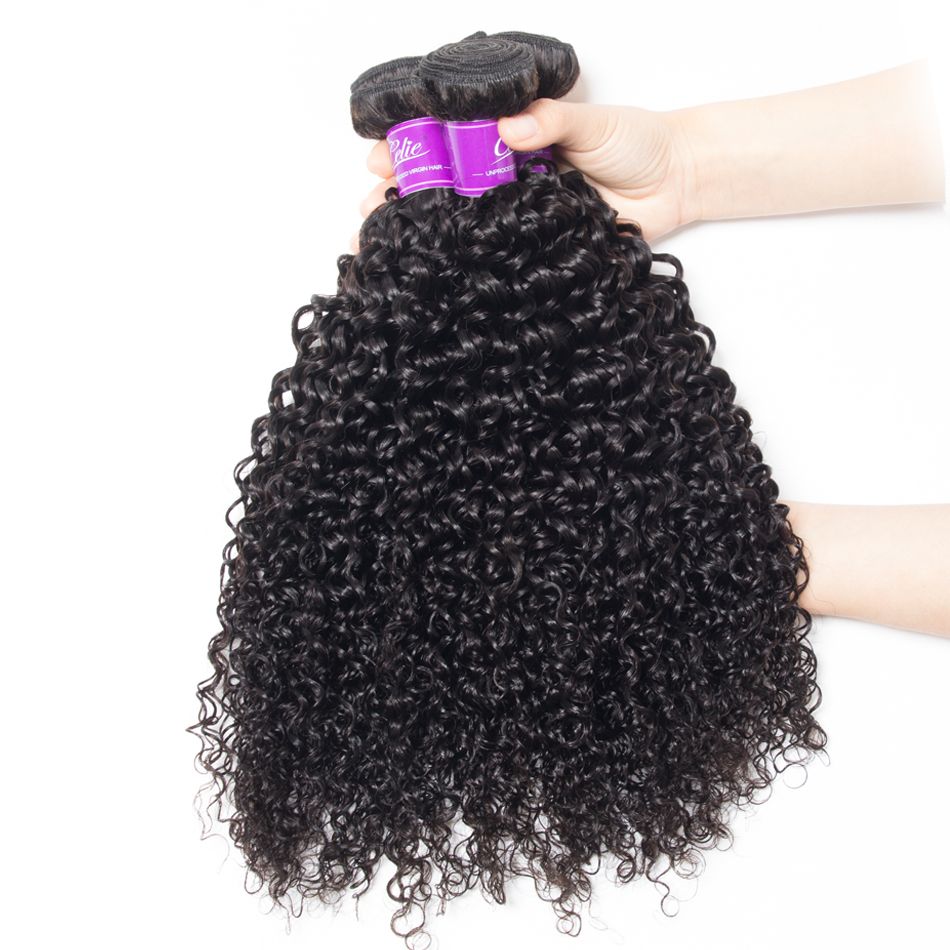 Curly Hair 3 Bundles With Closure