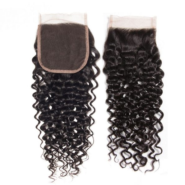 Curly Hair 4 Bundles With Closure