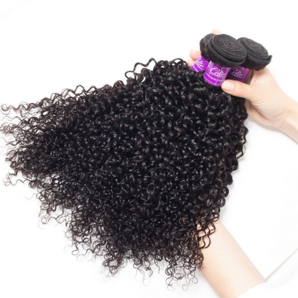 Curly Hair 3 Bundles With Closure