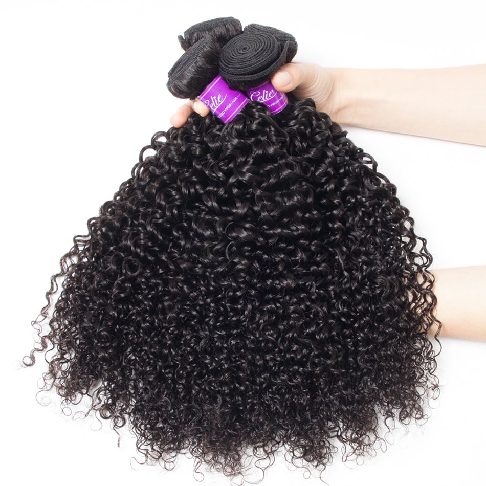 Curly Hair 3 Bundles With Frontal