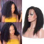 customized Kinky Curly Wig side part Lace Front